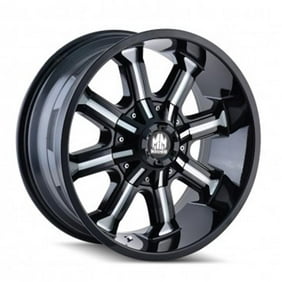 22 x 9. inches //5 x 115 mm, 15 mm Offset RIDLER 695 MATTE BLACK//MACHINED LIP Wheel